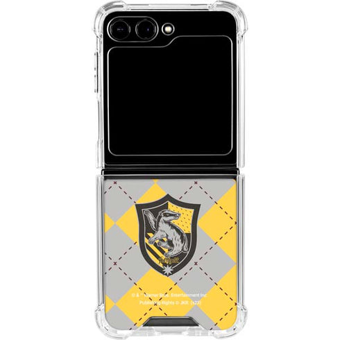 Wizarding World Harry Potter Hufflepuff Crest Galaxy Z Flip6 Clear Case